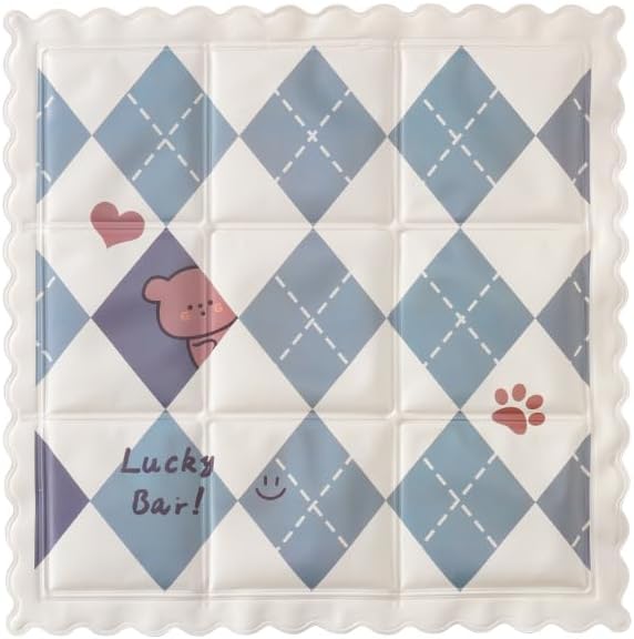 KFX-1461565 Cooling Pet Mat for Dogs and Cats - Portable, Breathable Sleeping Pad with Non-Toxic PVC, Ideal for Indoor and Outdoor Use