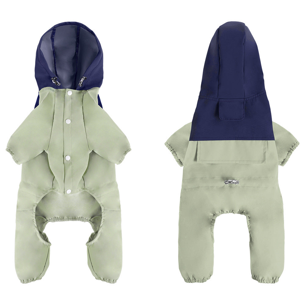 KFX-1462717 Waterproof and Dustproof Shell Jacket for Small to Medium Dogs in Khaki, Light Green, Army Green, and Orange