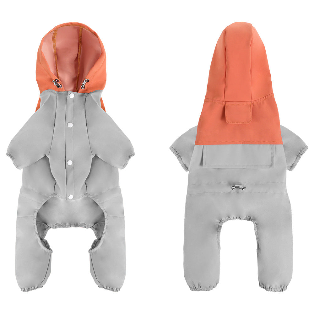 KFX-1462717 Waterproof and Dustproof Shell Jacket for Small to Medium Dogs in Khaki, Light Green, Army Green, and Orange
