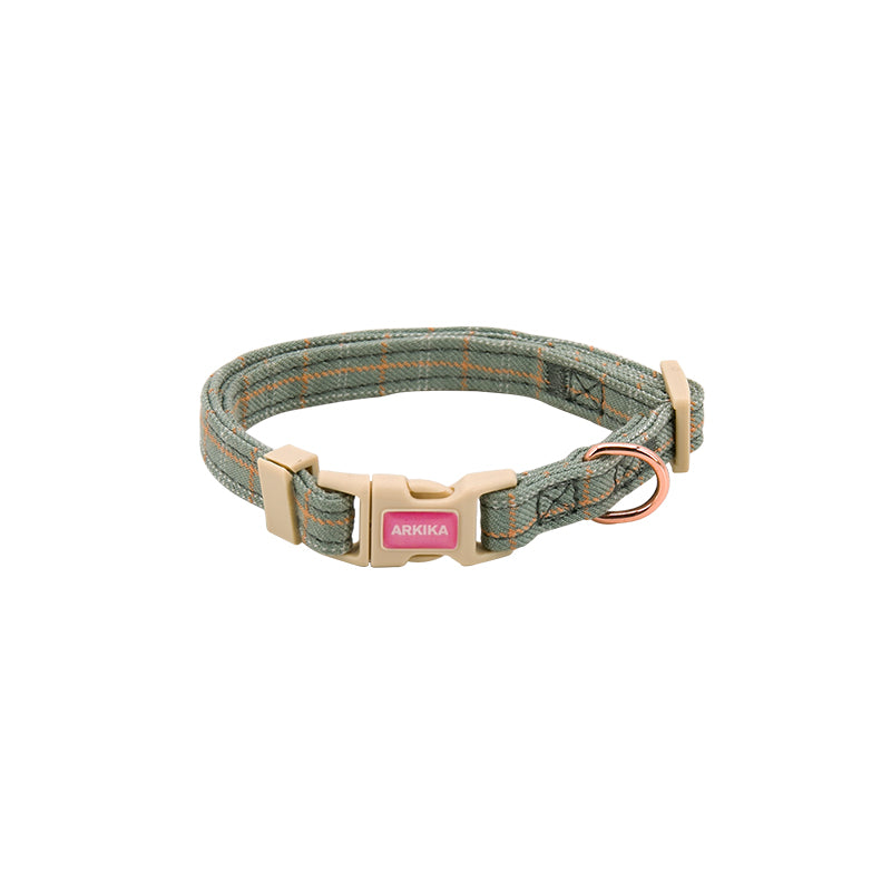 KFX-1463869 Pet Chest Harness and Leash with Lattice Design - Available in Plaid Orange and Matcha Green