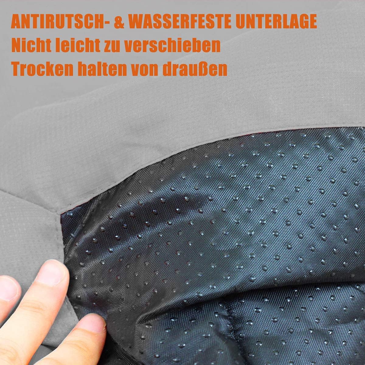 KFX-1465533 Portable Waterproof Dog Bed for Camping and Travel - Non-Slip, Foldable, Easy to Clean Mat for Dogs and Cats