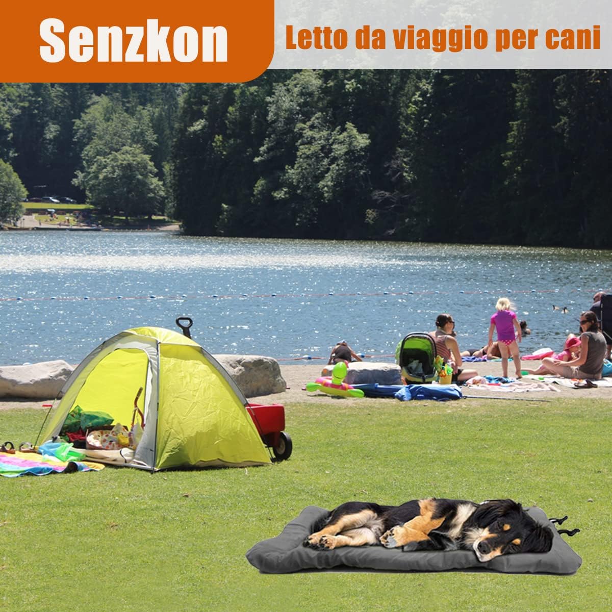 KFX-1465533 Portable Waterproof Dog Bed for Camping and Travel - Non-Slip, Foldable, Easy to Clean Mat for Dogs and Cats