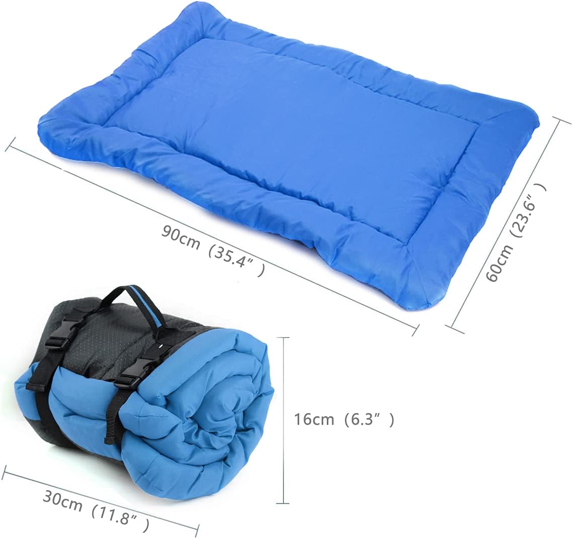 KFX-1465533 Portable Waterproof Dog Bed for Camping and Travel - Non-Slip, Foldable, Easy to Clean Mat for Dogs and Cats
