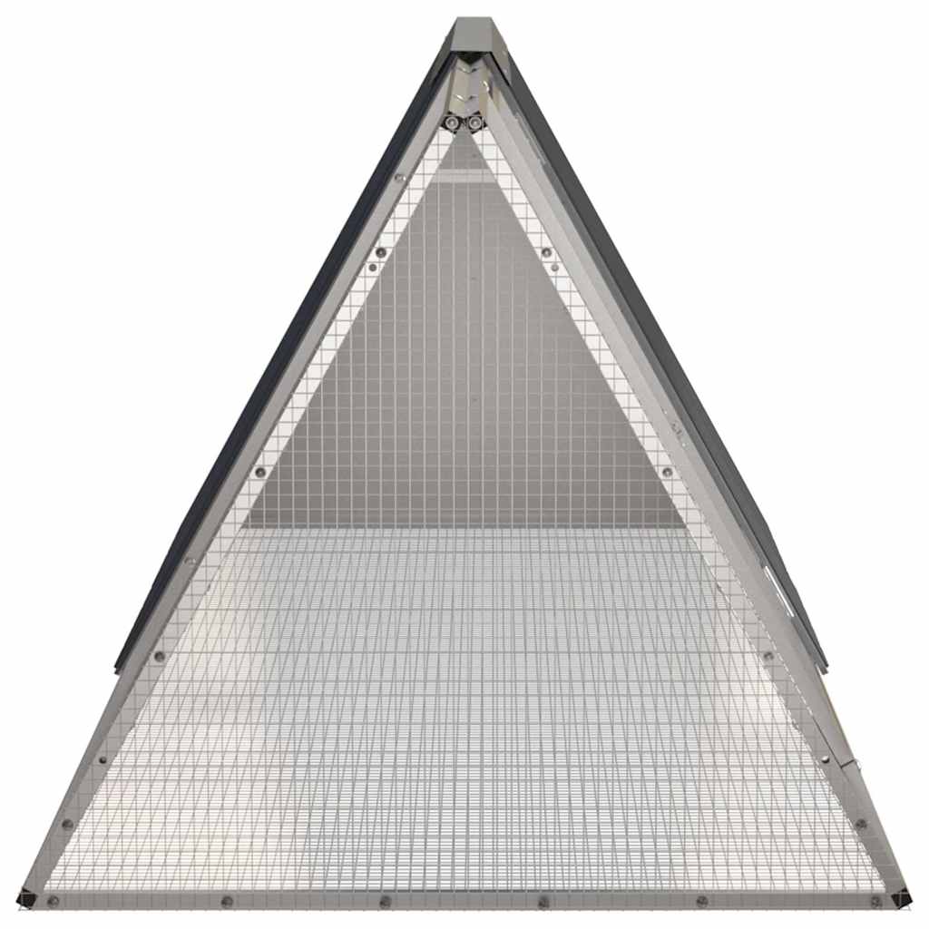KFX-1465661 Anthracite Galvanized Steel Rabbit Cage 201.5x80 cm with Safety Features