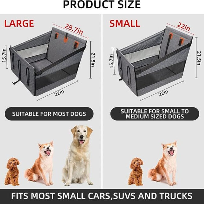 KFX-1465917 Water and Dirt Resistant Multifunctional Dog Bed - Gray and Black, 56x56x40 cm