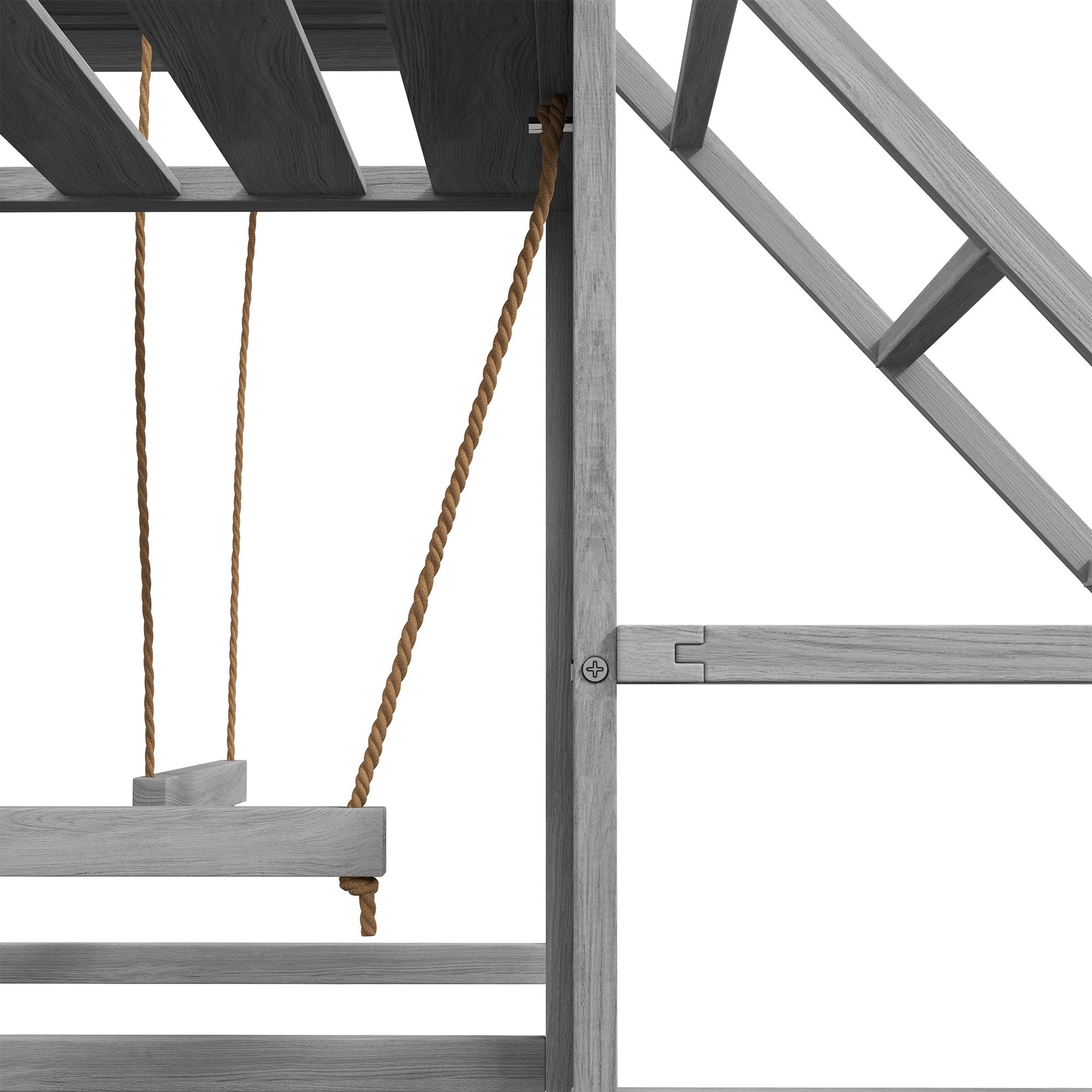 KFX-1467709 Chicken Roost Swing Set with Wooden Stand, Ladder Platforms for 10-15 Chickens