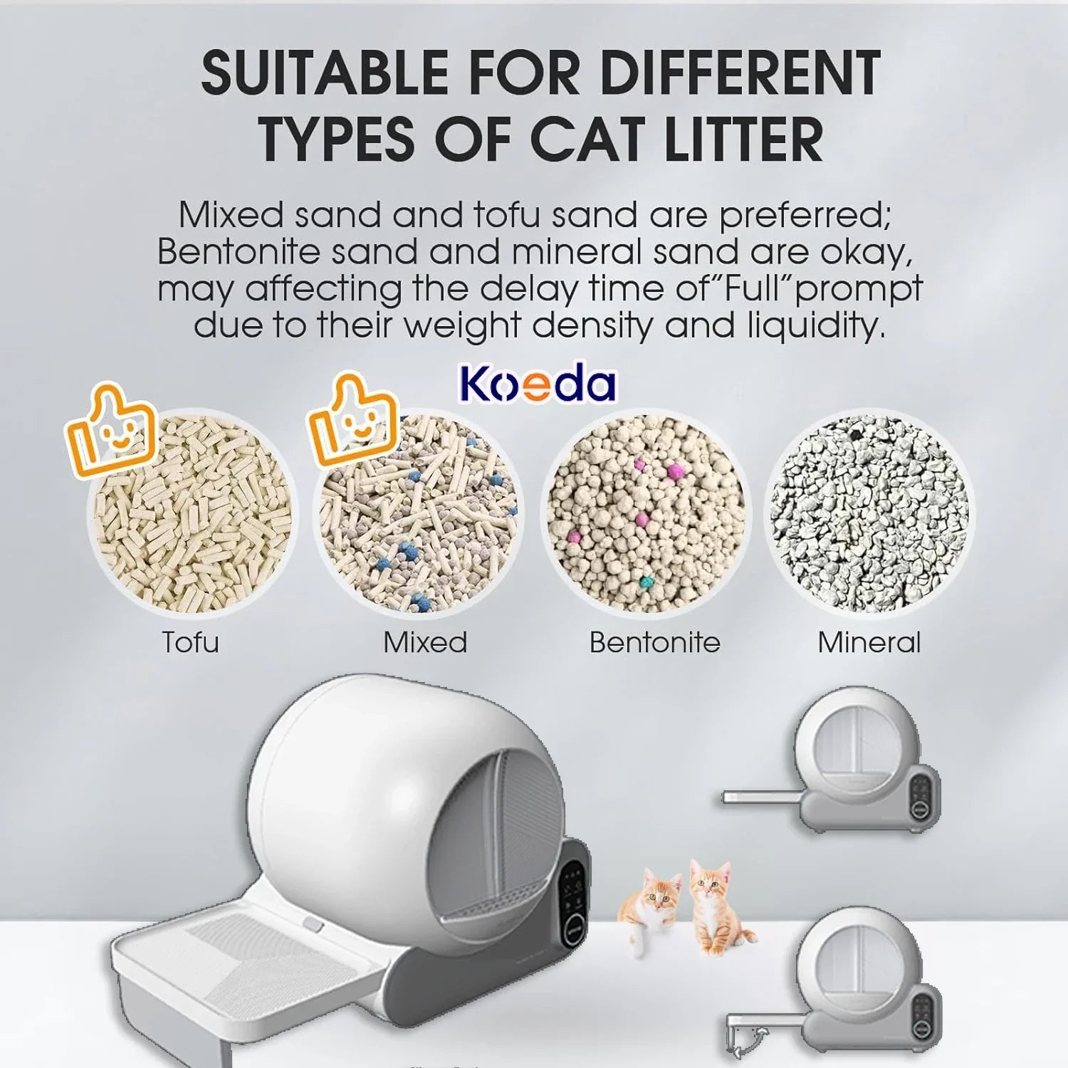 KFX-146963 Smart Automatic Electric Cat Litter Box with App Control and Odor Control Features