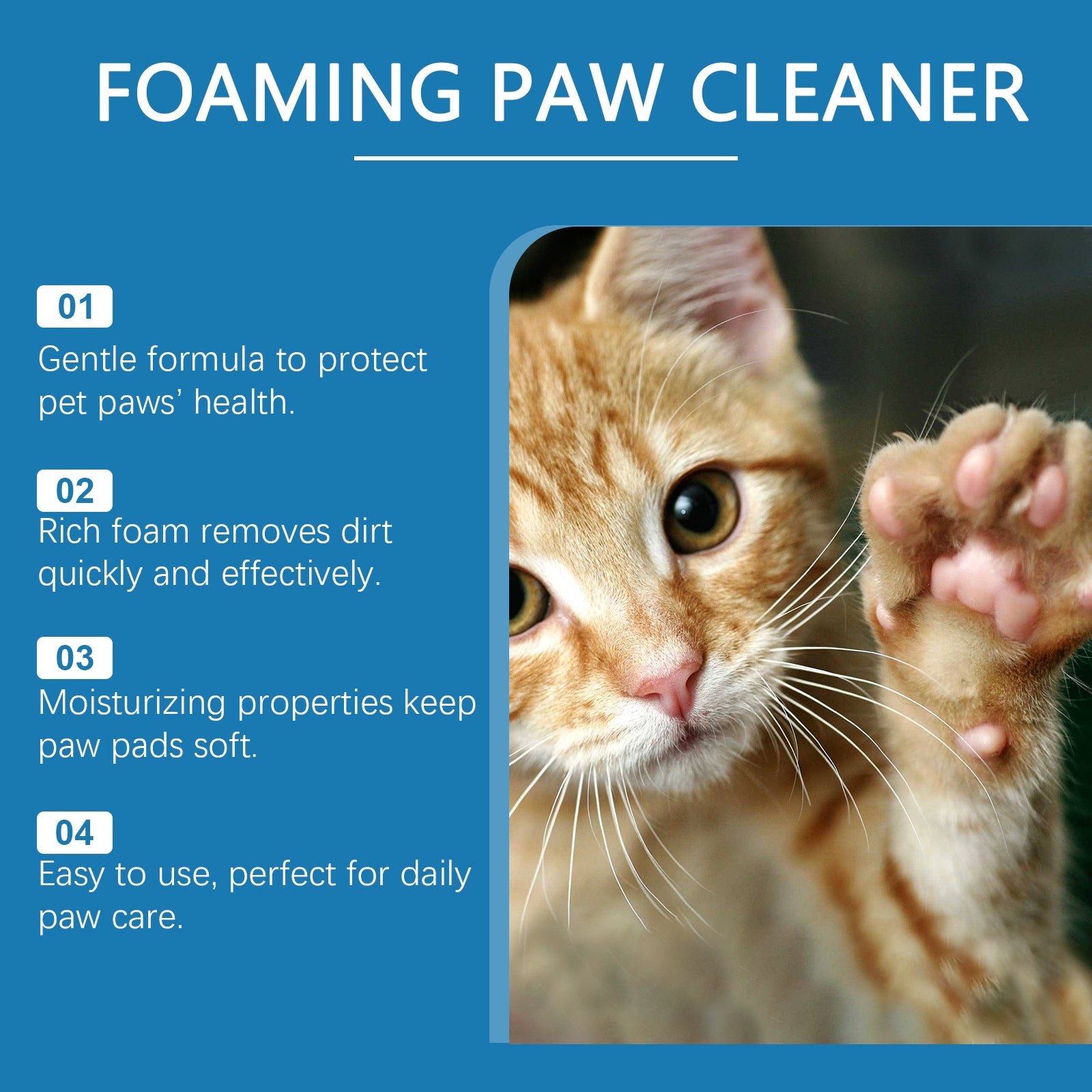 KFX-1471677 Pet Paw Cleaner Deep Care Foam for Dogs - 100ml Claw Cleaning Solution