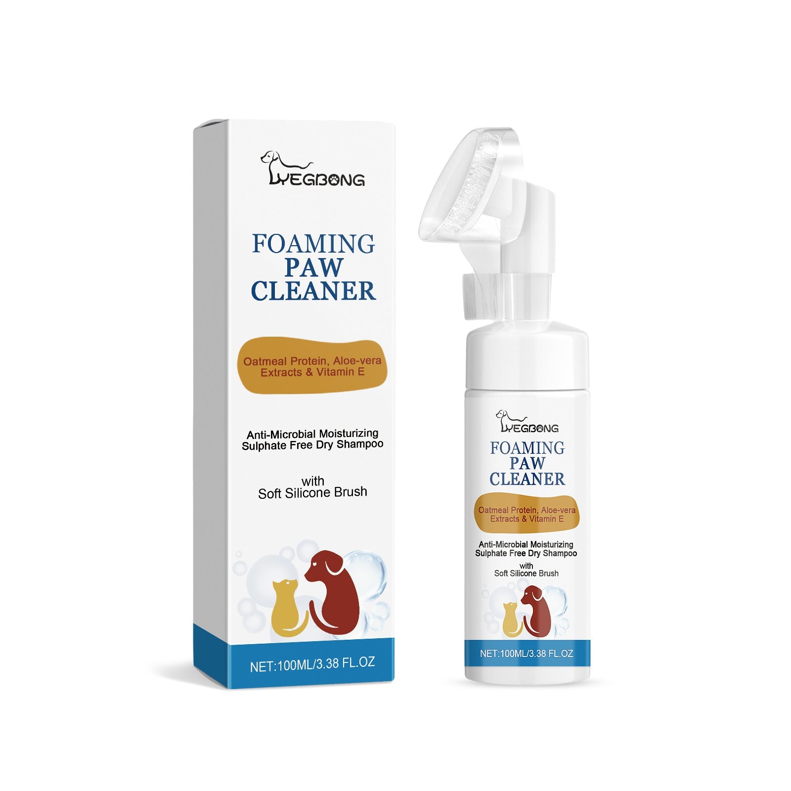 KFX-1471677 Pet Paw Cleaner Deep Care Foam for Dogs - 100ml Claw Cleaning Solution