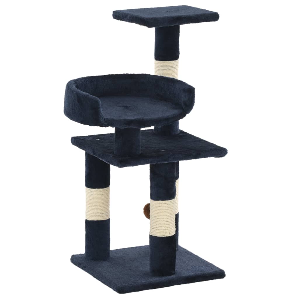 KFX-1473085 Versatile Cat Scratching Post with Sisal Columns, Plush Surface, and Viewing Platforms - 65 cm