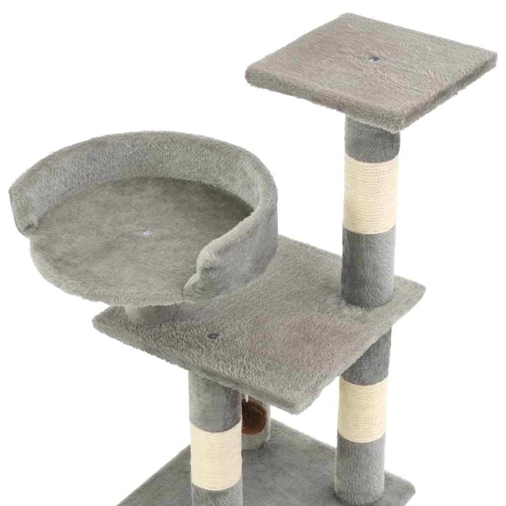 KFX-1473085 Versatile Cat Scratching Post with Sisal Columns, Plush Surface, and Viewing Platforms - 65 cm