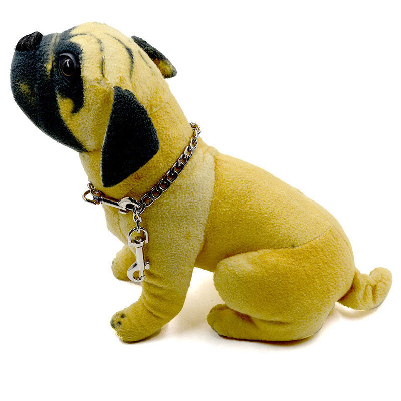 KFX-1473597 Chrome-Plated Iron Chain Dog Collar with Dual Buckles and Multi-Purpose Leash Functionality