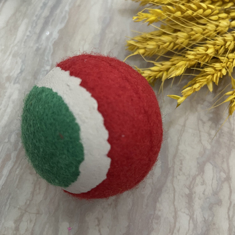 KFX-1474621 Hand-Knitted Christmas Suit Cotton Rope Pet Chew Toy