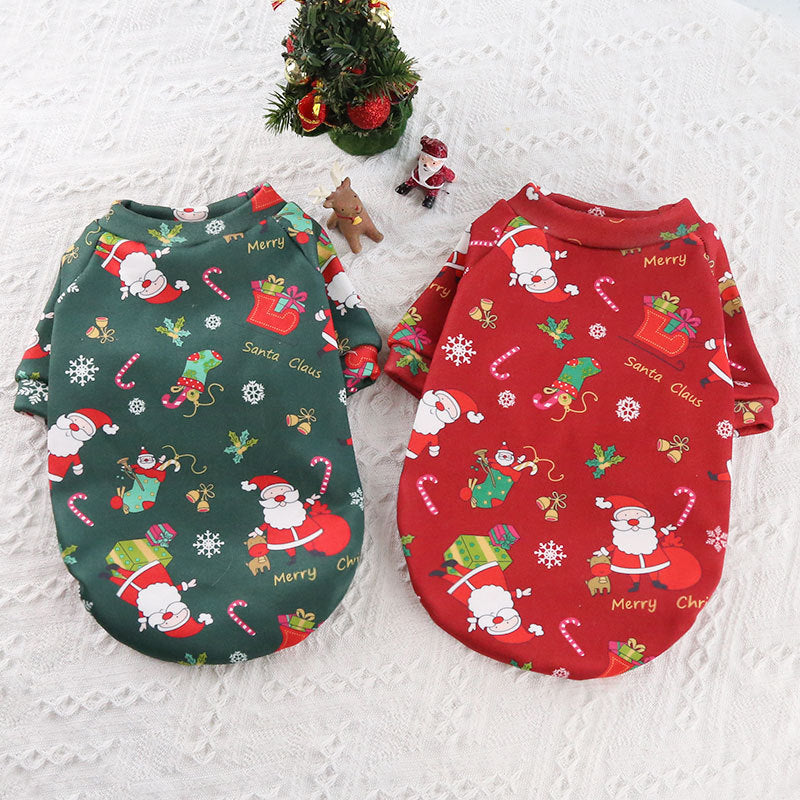 KFX-1474877 Cozy Christmas Print Dog Sweater for Spring, Autumn, and Winter