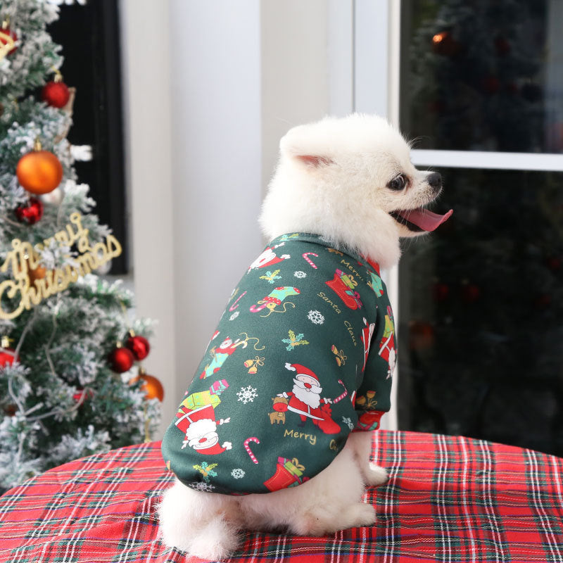 KFX-1474877 Cozy Christmas Print Dog Sweater for Spring, Autumn, and Winter