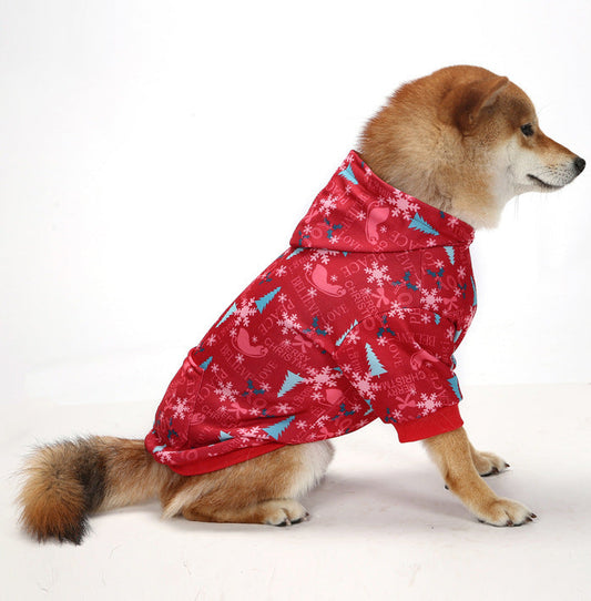 KFX-1474877 Cozy Christmas Print Dog Sweater for Spring, Autumn, and Winter