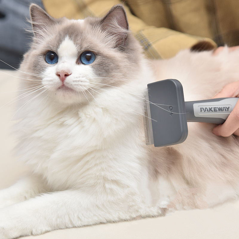 KFX-1475389 T9 Series Pet Hair Removal Comb for Cats and Dogs - Ergonomic Design, Durable Engineering Plastic and Stainless Steel