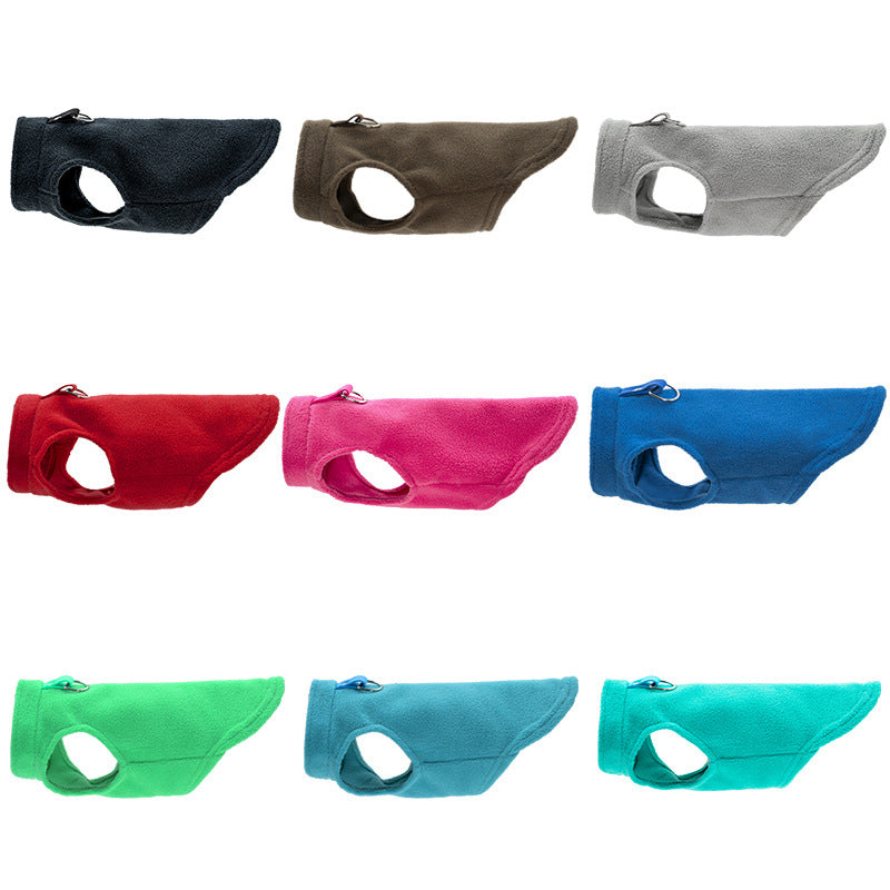 KFX-1476157 Thickened Polar Fleece Pet Vest with Ribbon Detail - Sizes S to XL