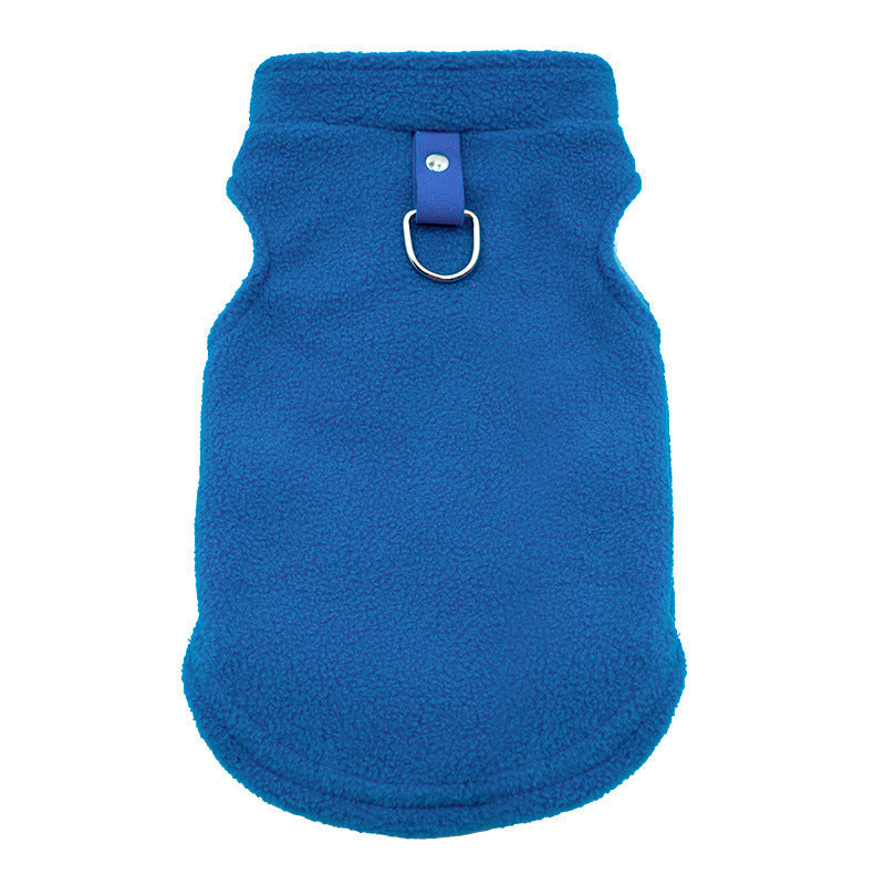 KFX-1476157 Thickened Polar Fleece Pet Vest with Ribbon Detail - Sizes S to XL