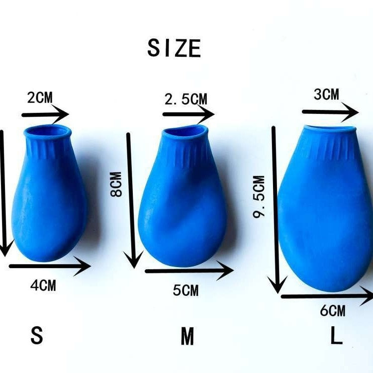 KFX-1476413 Waterproof Rubber Pet Boots with Non-Slip Straps - Available in Black, Red, Blue, Orange, Sizes S, M, L