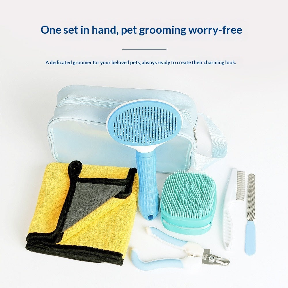KFX-1477437 Extra-Large Pet Water-Absorbent Towel Grooming Set for Dogs