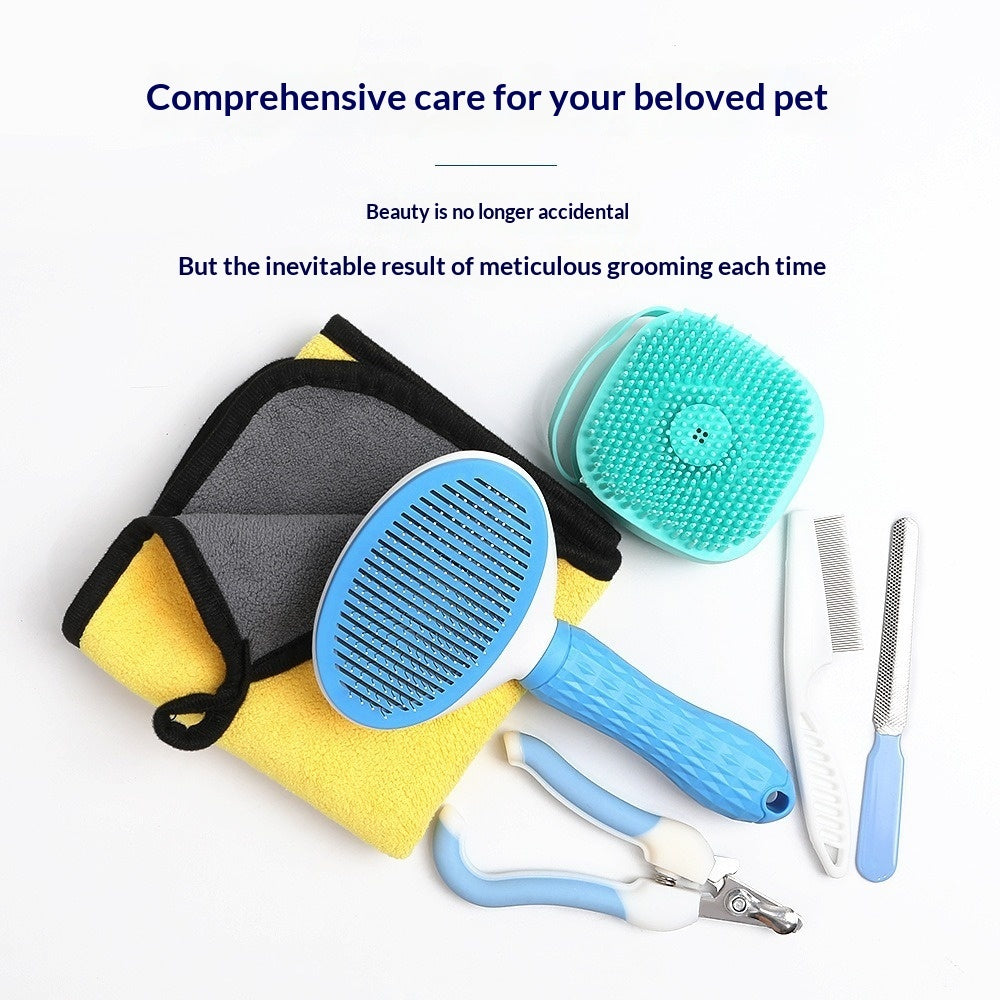 KFX-1477437 Extra-Large Pet Water-Absorbent Towel Grooming Set for Dogs