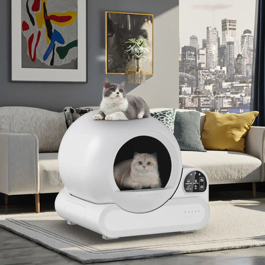 KFX-148115 Automatic Self-Cleaning Cat Litter Box with Odor Control and Large 70L Capacity, Totally Closed Design