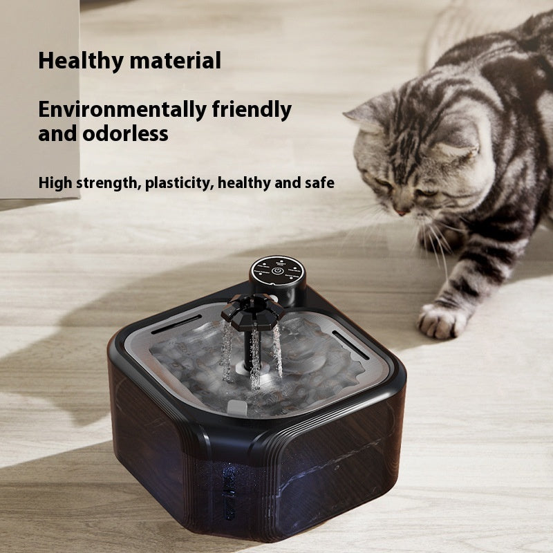 KFX-1481405 Wireless Induction Stainless Steel Automatic Pet Water Dispenser for Dogs and Cats