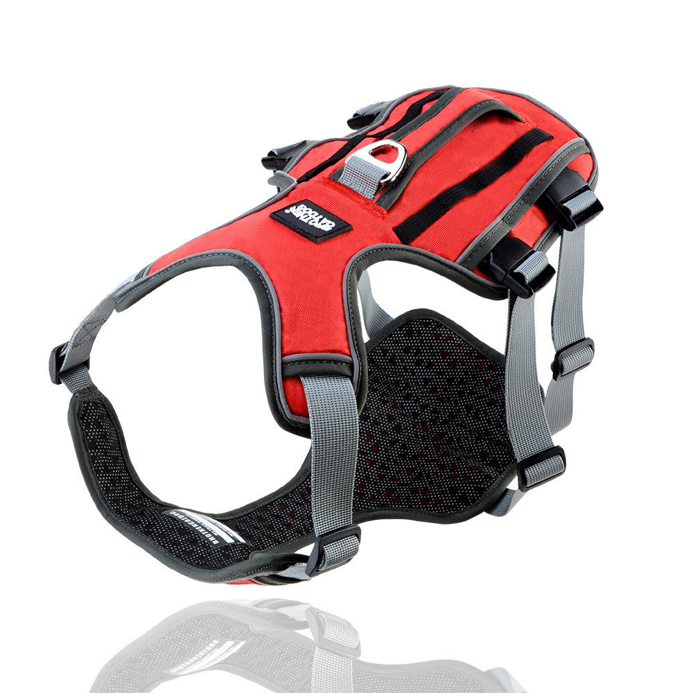 KFX-1484605 Reflective and Breathable Pet Chest Harness with Adjustable Traction Rope