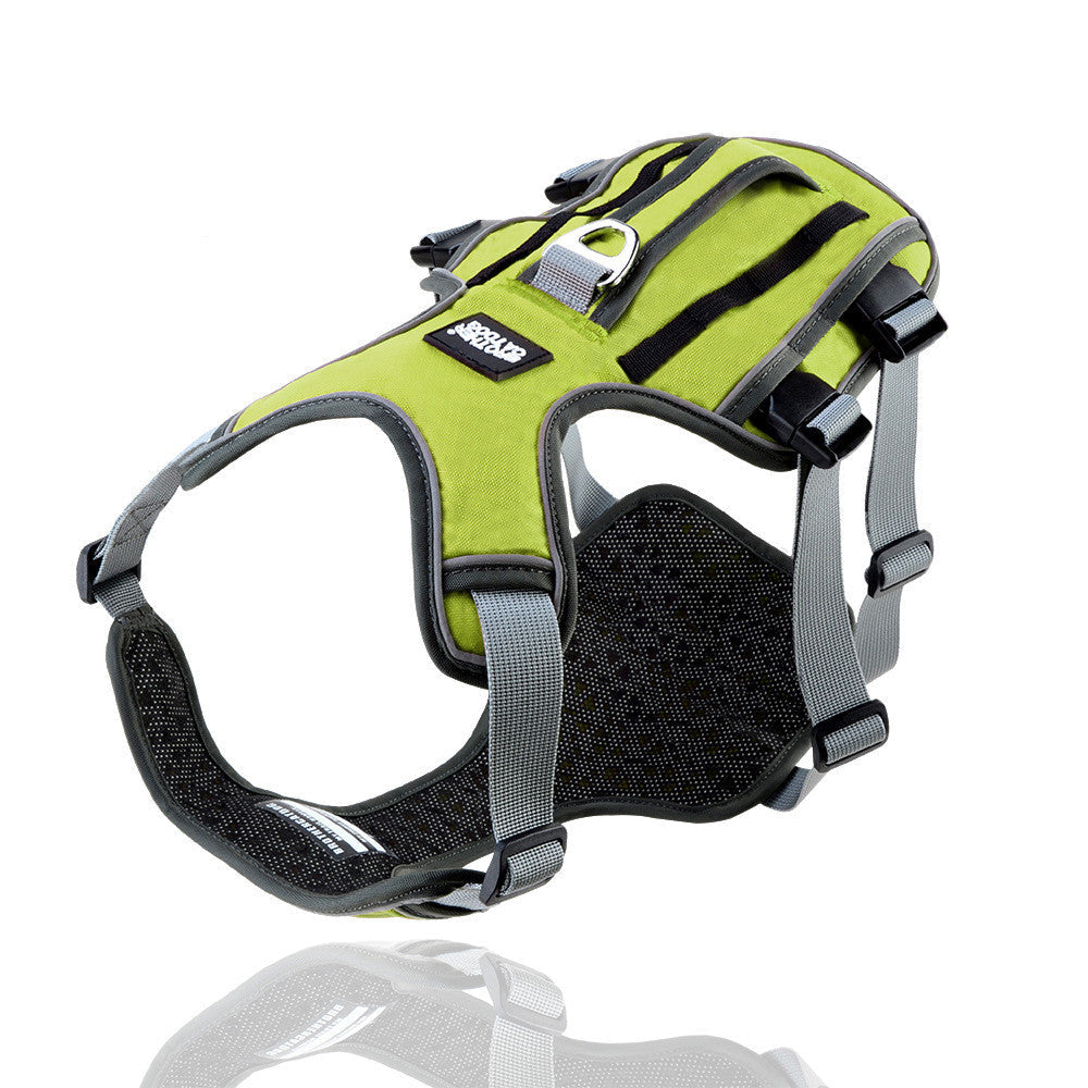 KFX-1484605 Reflective and Breathable Pet Chest Harness with Adjustable Traction Rope