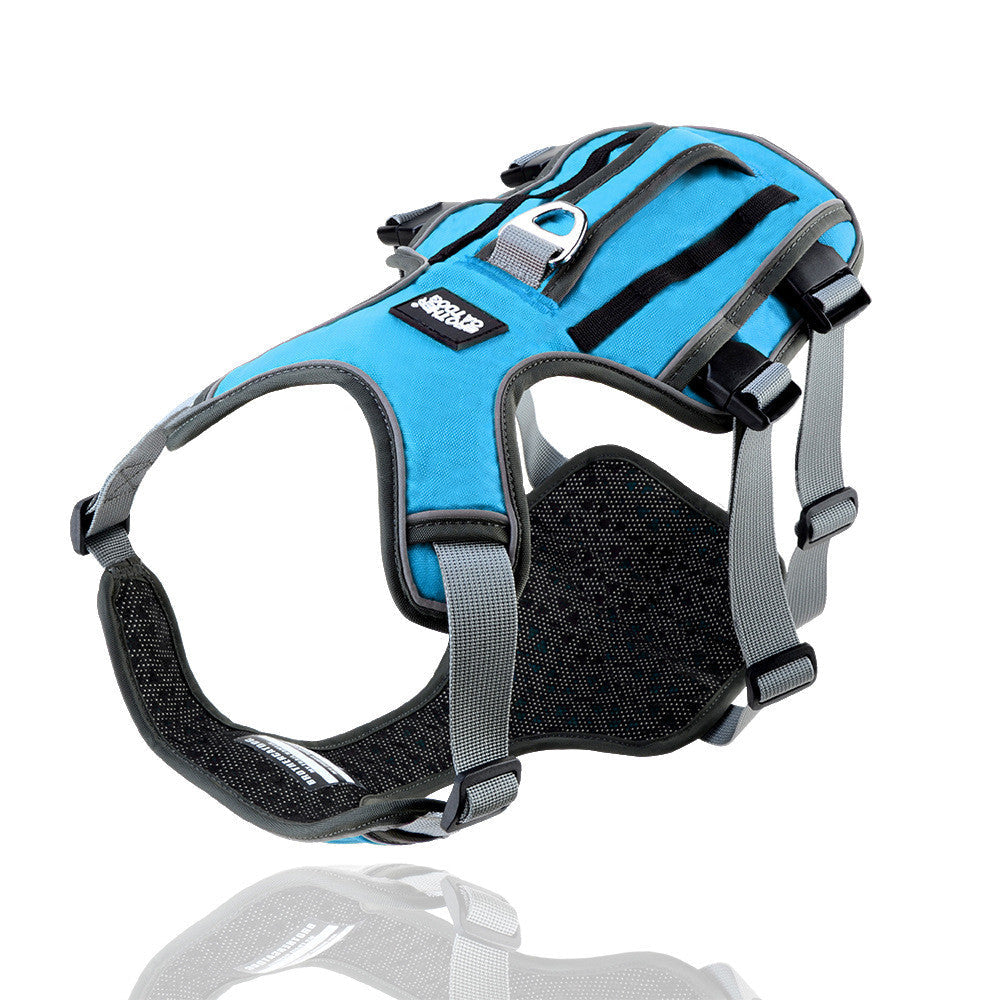 KFX-1484605 Reflective and Breathable Pet Chest Harness with Adjustable Traction Rope