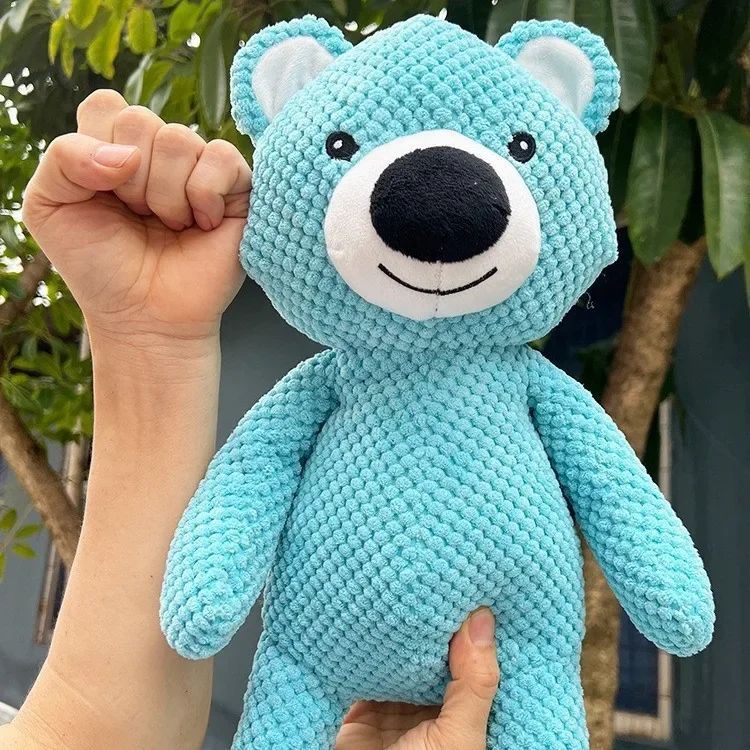 KFX-1484989 Soft Plush Bear Squeaky Toy for Dogs - Chew and Dental Training Aid for Puppies