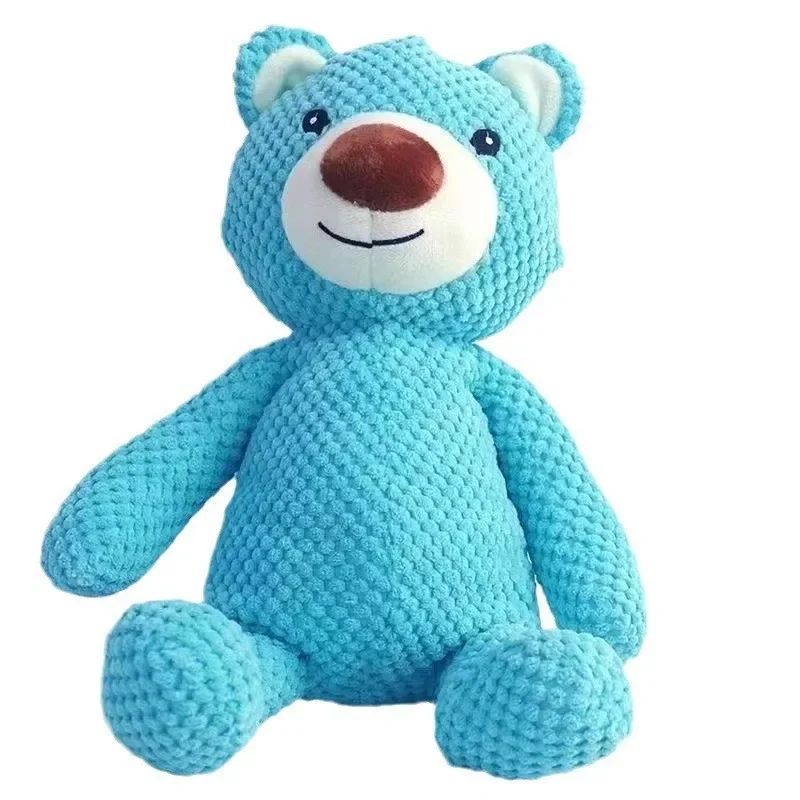 KFX-1484989 Soft Plush Bear Squeaky Toy for Dogs - Chew and Dental Training Aid for Puppies