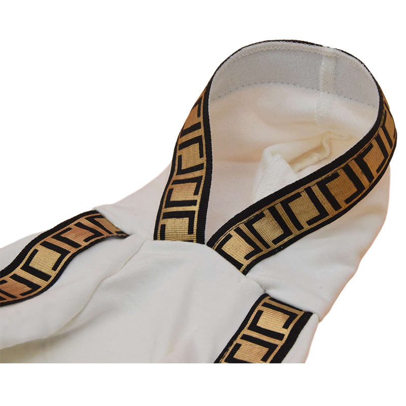 KFX-1485885 Casual Cotton Pet Dog Clothes in Black and White - Sizes XS to 2XL