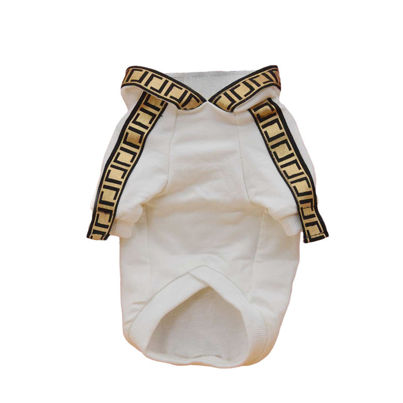 KFX-1485885 Casual Cotton Pet Dog Clothes in Black and White - Sizes XS to 2XL