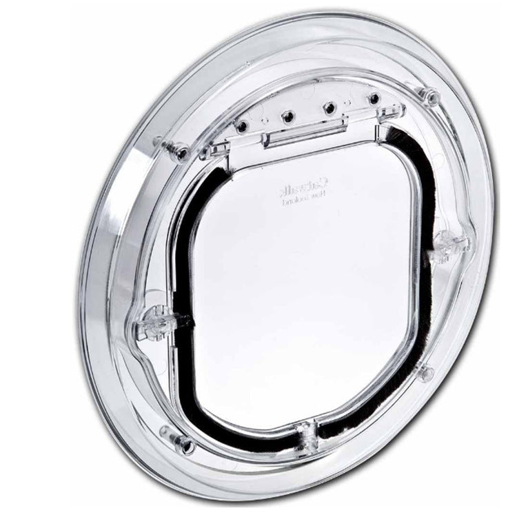 KFX-1488573 Round Lockable Pet Door with Weather Seal - Fits Glass Panels, Model XA-210