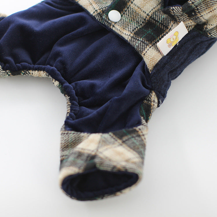 KFX-1489085 Cozy Deep Plaid Cotton Sweater for Couples and Pets
