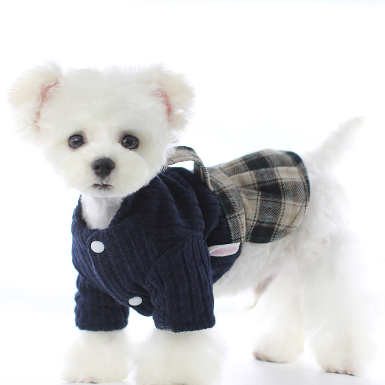 KFX-1489085 Cozy Deep Plaid Cotton Sweater for Couples and Pets