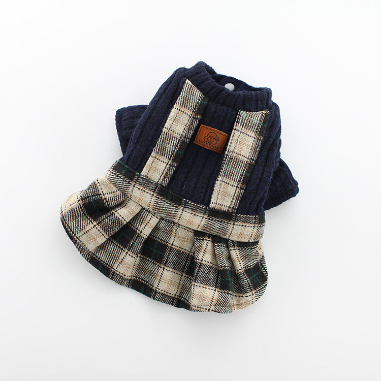 KFX-1489085 Cozy Deep Plaid Cotton Sweater for Couples and Pets