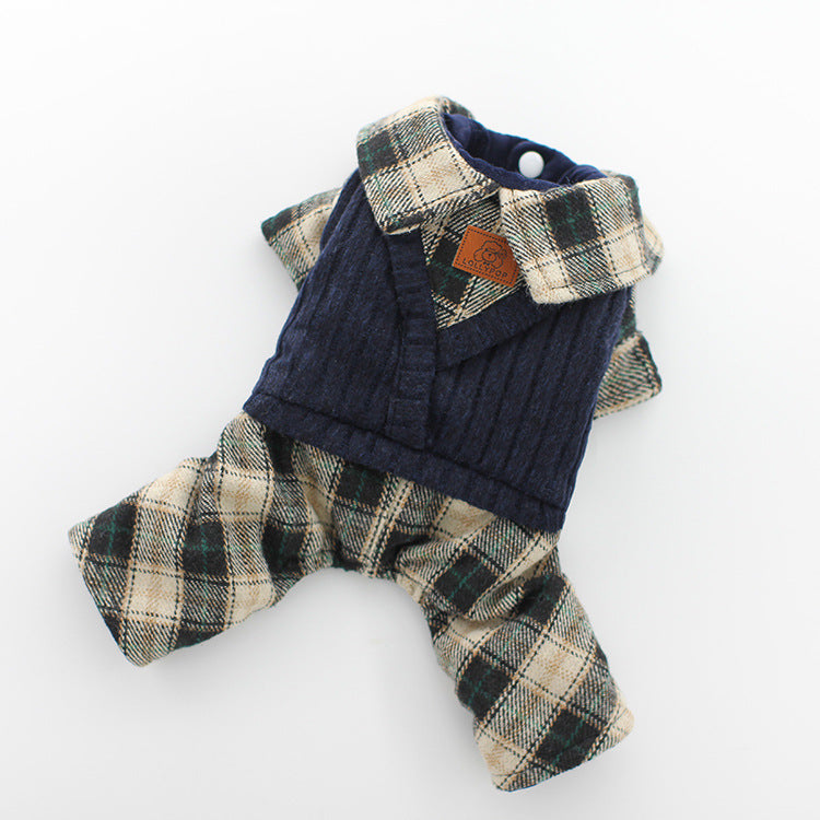 KFX-1489085 Cozy Deep Plaid Cotton Sweater for Couples and Pets