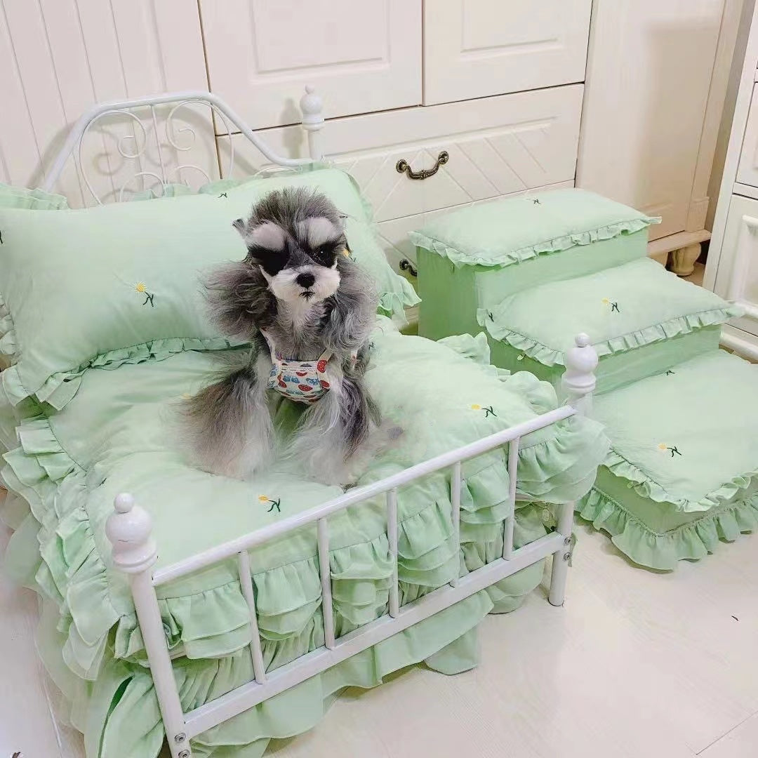 KFX-1489725 Cozy High-Density Sponge Pet Bed with Washable Cotton Cover - Sizes M, L, XL Available
