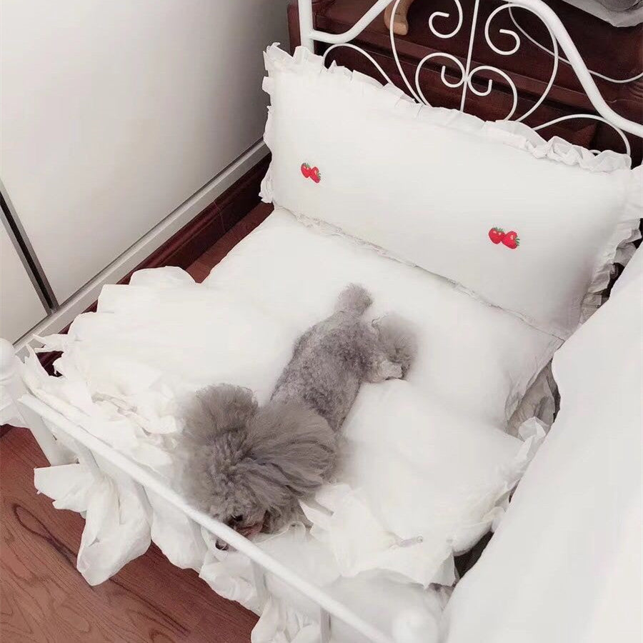 KFX-1489725 Cozy High-Density Sponge Pet Bed with Washable Cotton Cover - Sizes M, L, XL Available