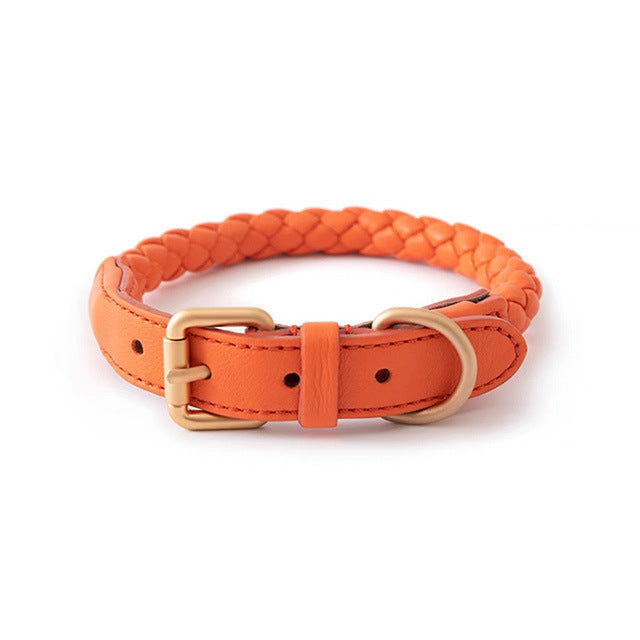KFX-1490877 Durable Leather Large Dog Collar with Adjustable Sizes and Color Options