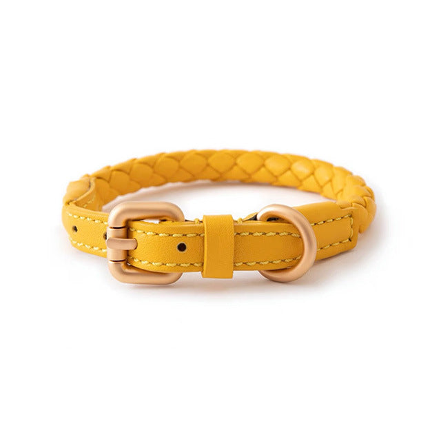 KFX-1490877 Durable Leather Large Dog Collar with Adjustable Sizes and Color Options