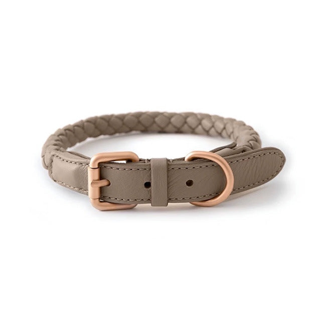KFX-1490877 Durable Leather Large Dog Collar with Adjustable Sizes and Color Options