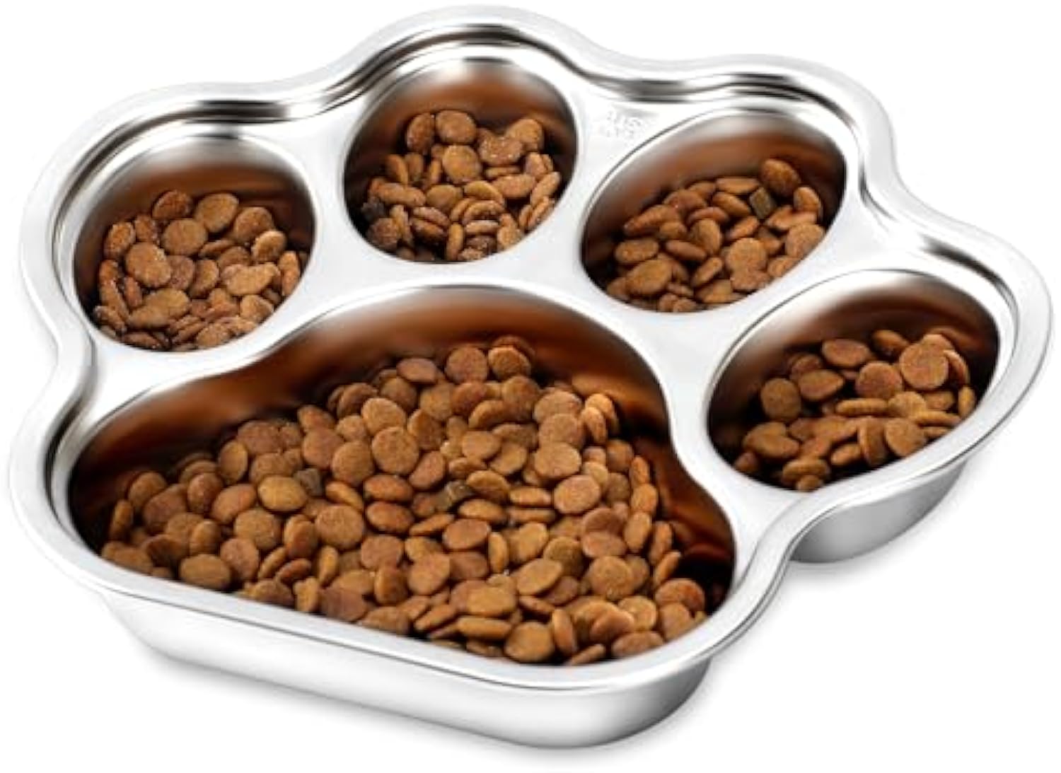 KFX-1491261 Stainless Steel Slow Feeder Dog Bowl for Small to Medium Breeds with Non-Slip Design