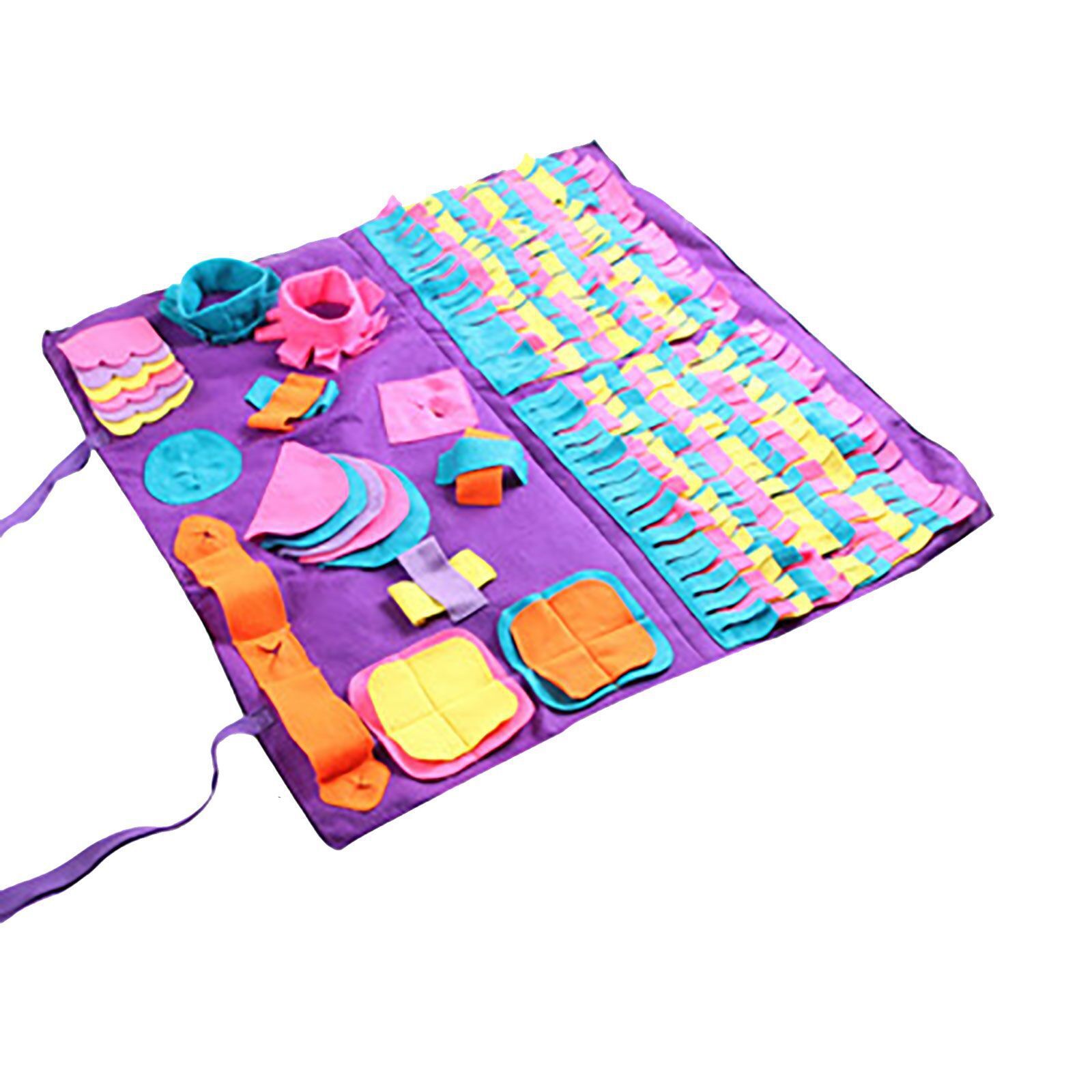 KFX-1492925 Pet Training Sniffing Mat - Splicing Dog Blanket for Interactive Play and Comfort, 85x85cm, Cloth Material