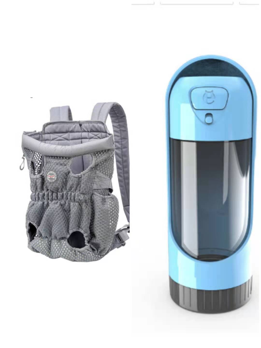 KFX-1493309 Breathable Pet Carrier Backpack for Small Dogs and Cats, Adjustable Mesh Travel Bag