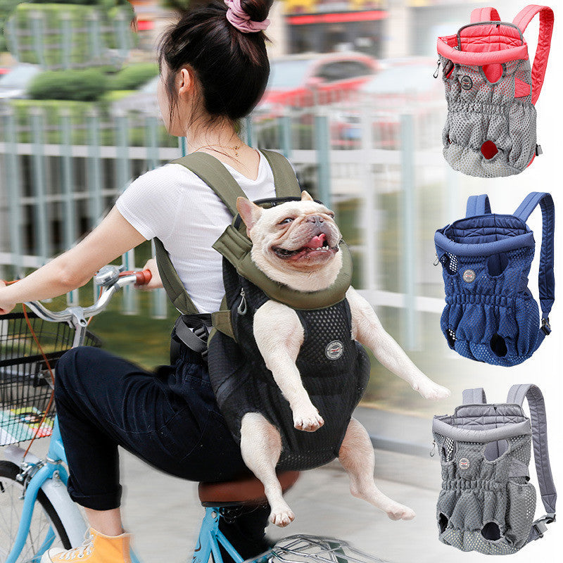 KFX-1493309 Breathable Pet Carrier Backpack for Small Dogs and Cats, Adjustable Mesh Travel Bag