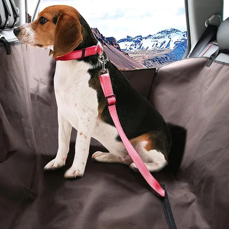 KFX-1493693 Adjustable Dog Seat Belt Harness Leash - Dog Collar for Safe Travel in Cars